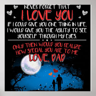 Gift för min dotter, till min dotter bästa gåva. poster