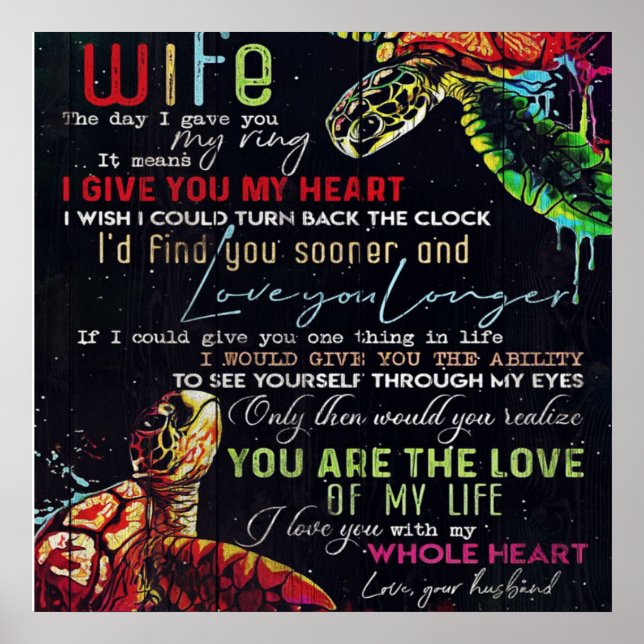 Gift för min fru | Brev för din fru | Poster (Framsidan)