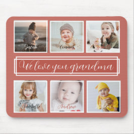 Gift för mormor Modern Många-fotomusmatta Musmatta