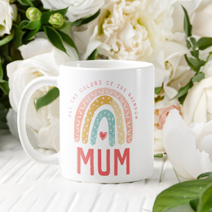 Gift för Morsa Regnbågens hela Färg Kaffemugg