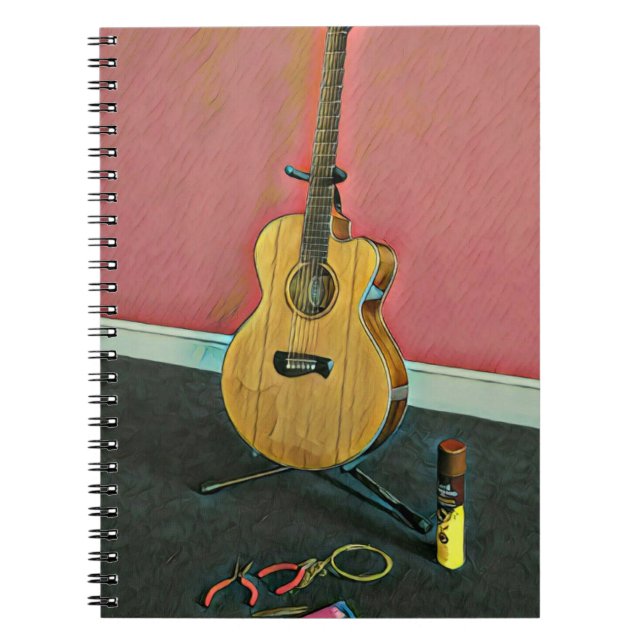 Gift för musiker Guitarist Anteckningsbok (Framsidan)