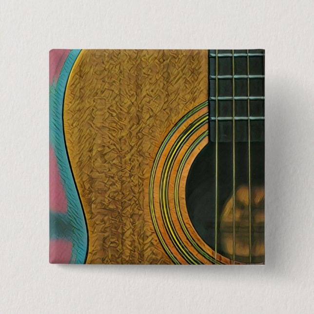 Gift för musiker Guitarist Knapp (Framsida)