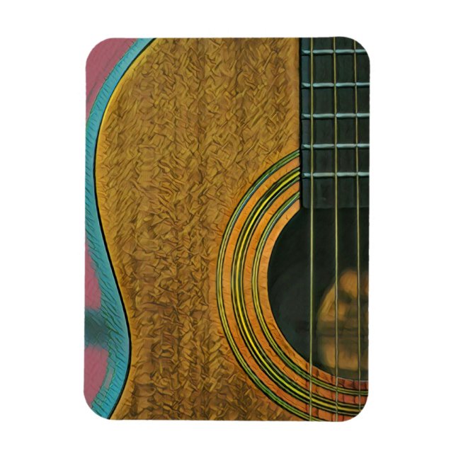 Gift för musiker Guitarist Magnet (Vertikal)