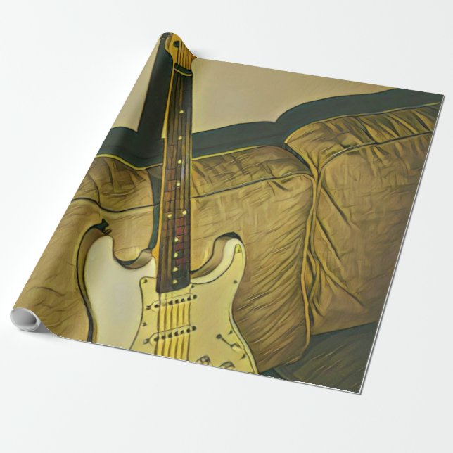 Gift för musiklärarmagisterbaser presentpapper (Utrullad)