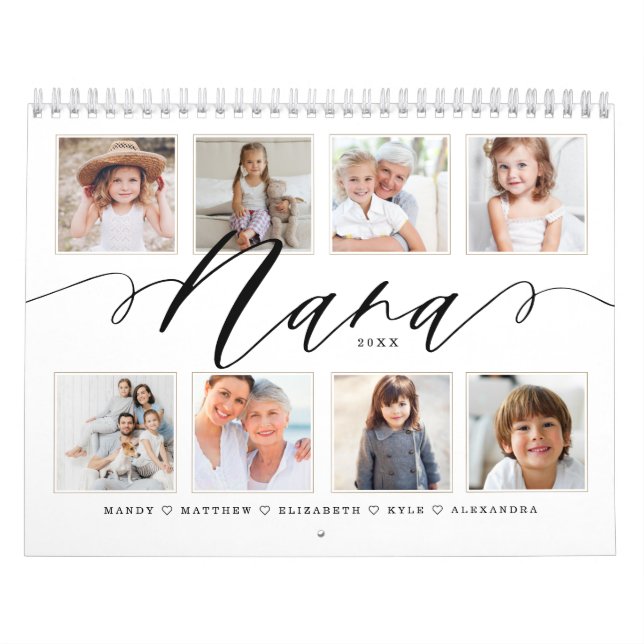 Gift för Nana | Foton för barnfamiljer Kalender (Omslag)