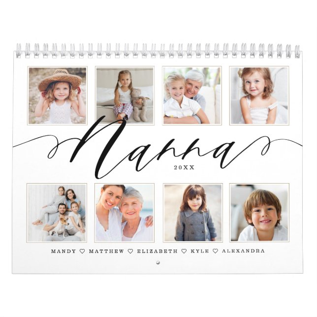 Gift for Nanna | Foton för barnfamiljer Kalender (Omslag)
