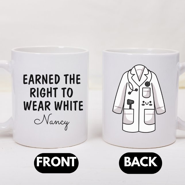 Gift For New Doctor, Personalized White Coat  Kaffemugg (Skapare uppladdad)