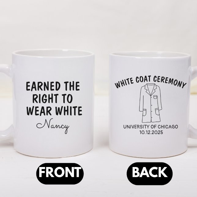 Gift For New Doctor, Personalized White Coat  Kaffemugg (Skapare uppladdad)