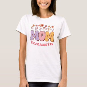 Gift for New mamma MAMMA Anpassat namn för Mor T Shirt
