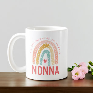 Gift for Nonna Regnbågens hela Färg Kaffemugg