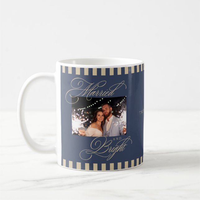 Gift för nygifta julminne kaffemugg (Vänster)
