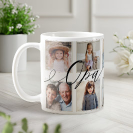 Gift för Opa | Farbarn Fotokollage Kaffemugg