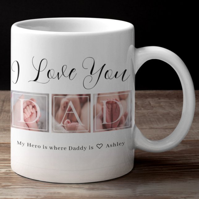 Gift for Pappa Photo Collage Kaffemugg (Skapare uppladdad)