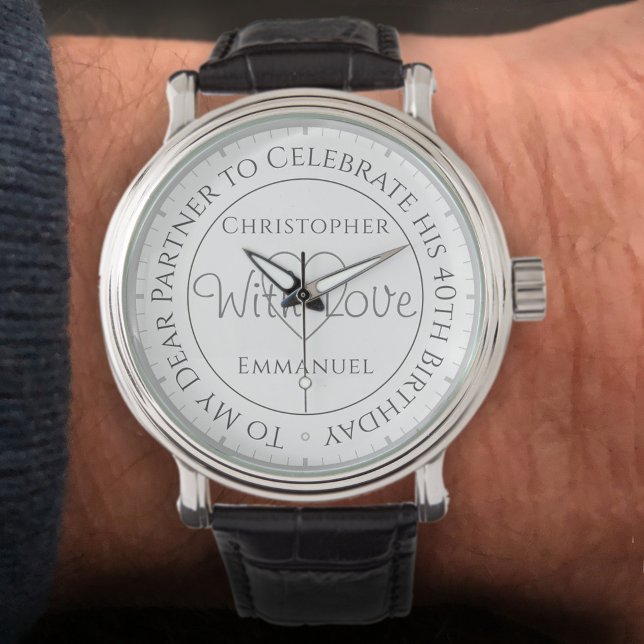 Gift för partner på hans 40:e födelsedag armbandsur (Skapare uppladdad)