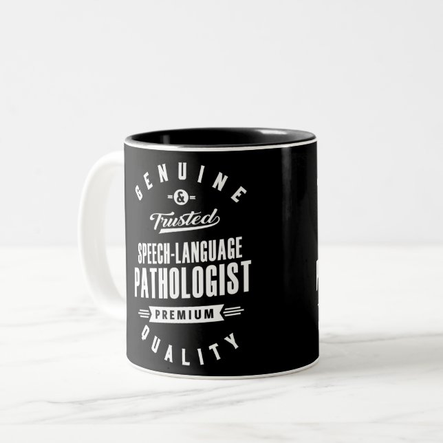 Gift för patolog på Tal Två-Tonad Mugg (Framsida vänster)