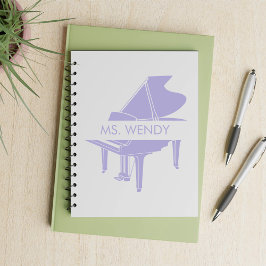 Gift for Piano Teacher Grand Piano Anteckningsbok