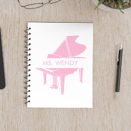 Gift for Piano Teacher Grand Piano Anteckningsbok