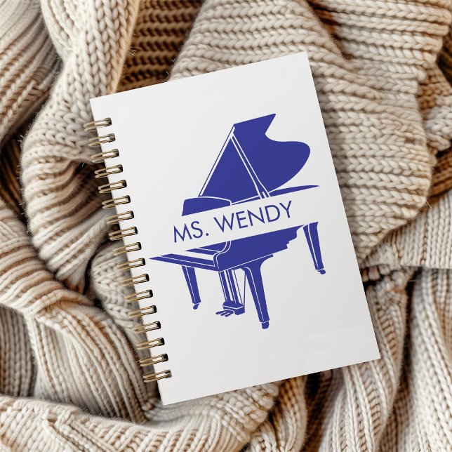 Gift for Piano Teacher Grand Piano Anteckningsbok (Skapare uppladdad)