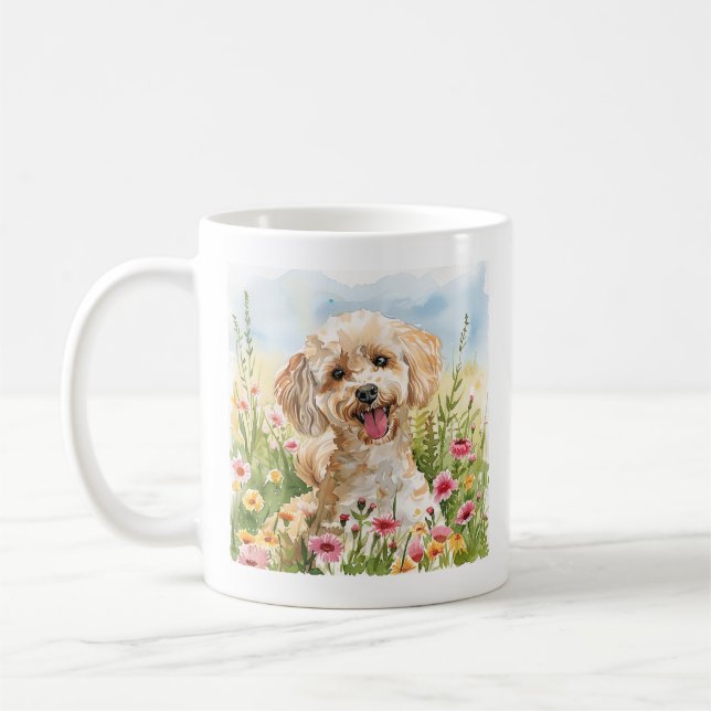 Gift for Poodle Owner Poodle Mug Kaffemugg (Vänster)
