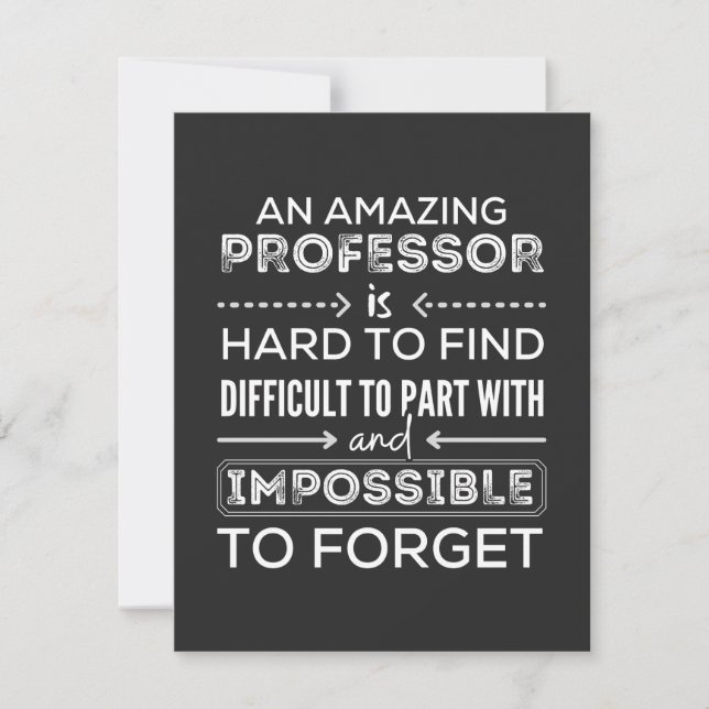 Gift For Professor, Professor Gift Tack Kort (Framsida)