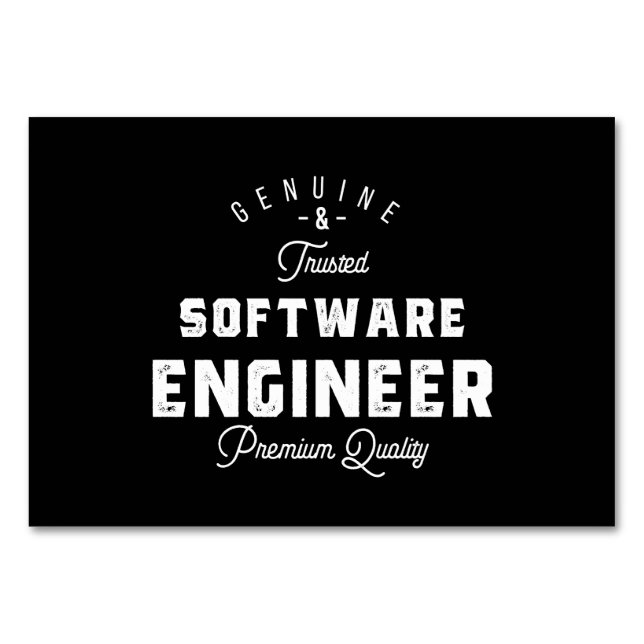 Gift för Software Ingenjör Bordsnummer (Framsidan)
