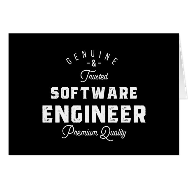 Gift för Software Ingenjör Hälsningskort (Framsidan Horizontal)