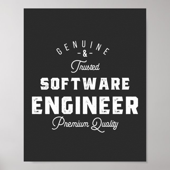 Gift för Software Ingenjör Poster (Framsidan)