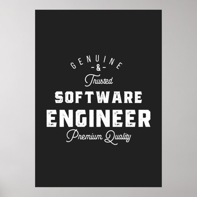 Gift för Software Ingenjör Poster (Framsidan)