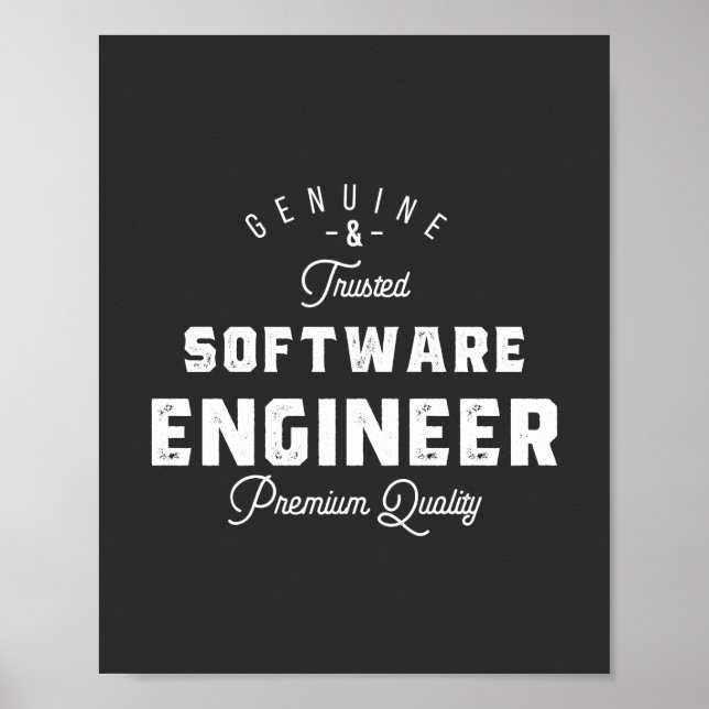 Gift för Software Ingenjör Poster (Framsidan)