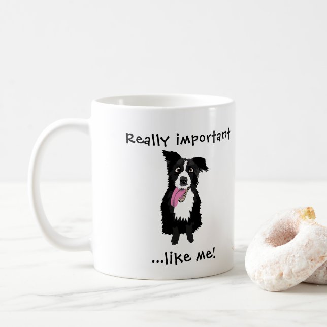 Gift for Vet Tech Funny Gräns Collie Hund älskare Kaffemugg (Med munk)