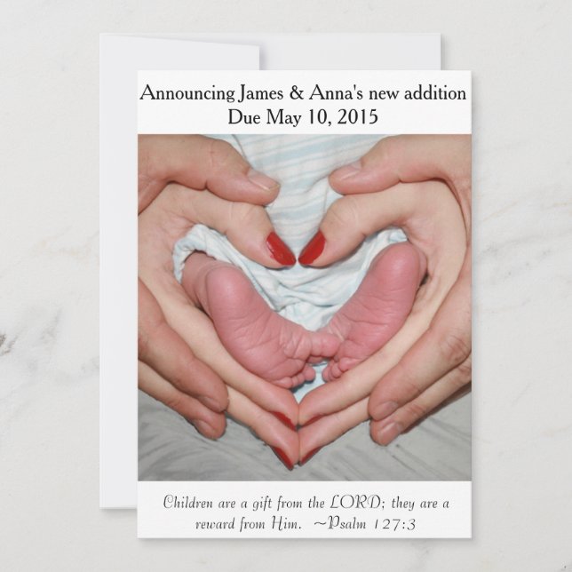 Gift från Lord ~ Gravid Announcement Meddelande (Framsida)