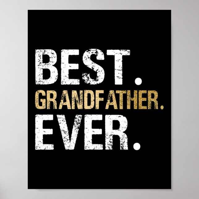 Gift från mordotter Grandson Best Grandfather Poster (Framsidan)