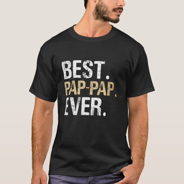 Gift från mordotter Grandson Best Pap-Pap T Shirt (Framsida)
