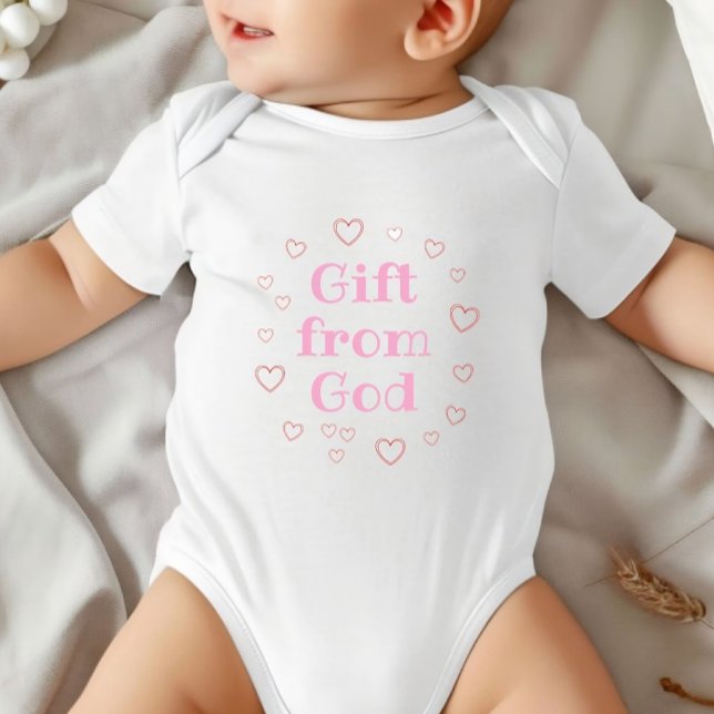 Gift From God, Religious Girl Baby Gift, Bapstism T Shirt (Gift from God)