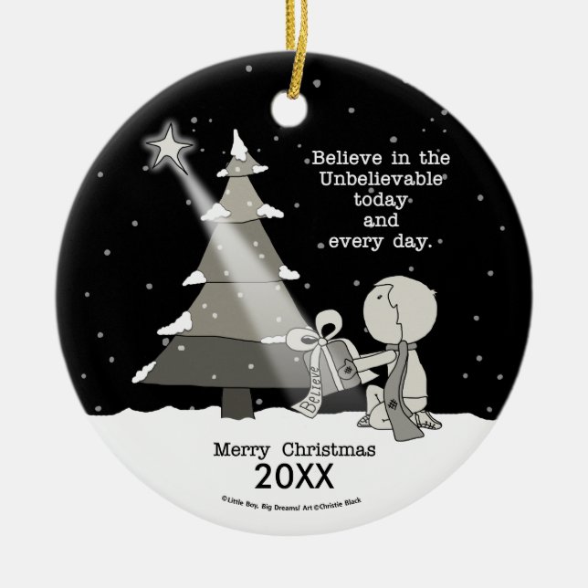 Gift Giver-God jul Julgransprydnad Keramik (Framsidan)