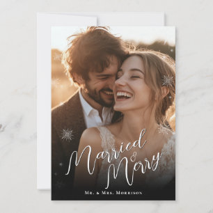 Gift & God jul Weding Photo Julkort