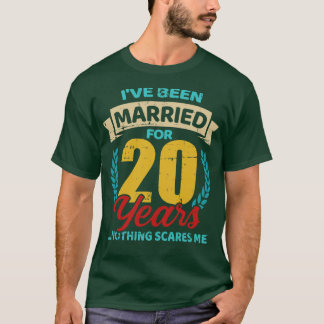 Gift i 20 år 20 år sedan bröllop t shirt