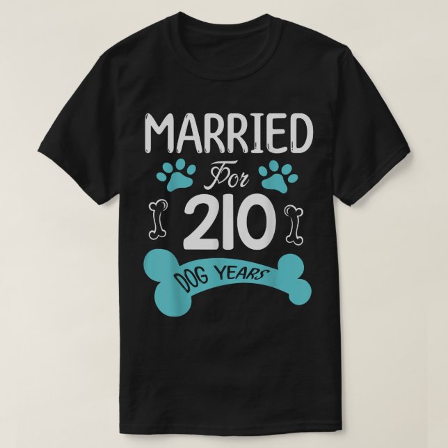 Gift i 210 Hund - 30:e Bröllop-årsdagen T Shirt (Design framsida)