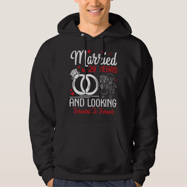 Gift i 29 år och Tittar fram emot oss Hoodie (Framsida)