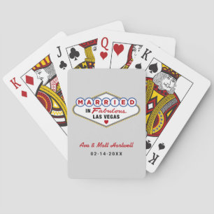 Gift i Fabulous Las Vegas Bröllop Monogram Casinokort