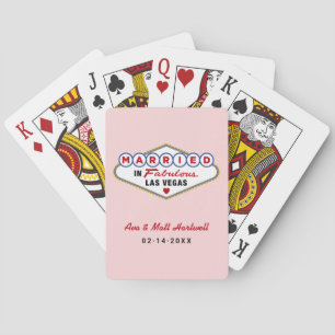 Gift i Fabulous Las Vegas Bröllop Monogram Casinokort