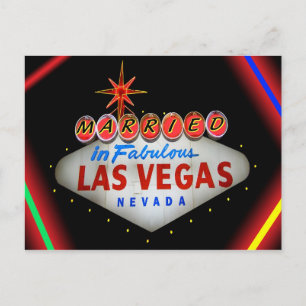 Gift i Fabulous Las Vegas bröllopsinbjudningar Vykort