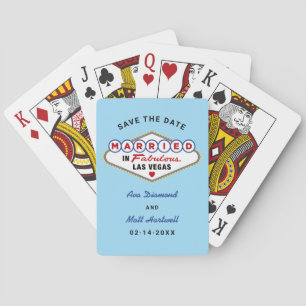Gift i Fabulous Vegas Bröllop spara datum Casinokort