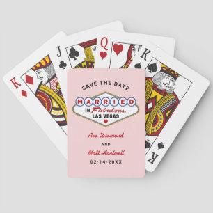 Gift i Fabulous Vegas Bröllop spara datum Casinokort