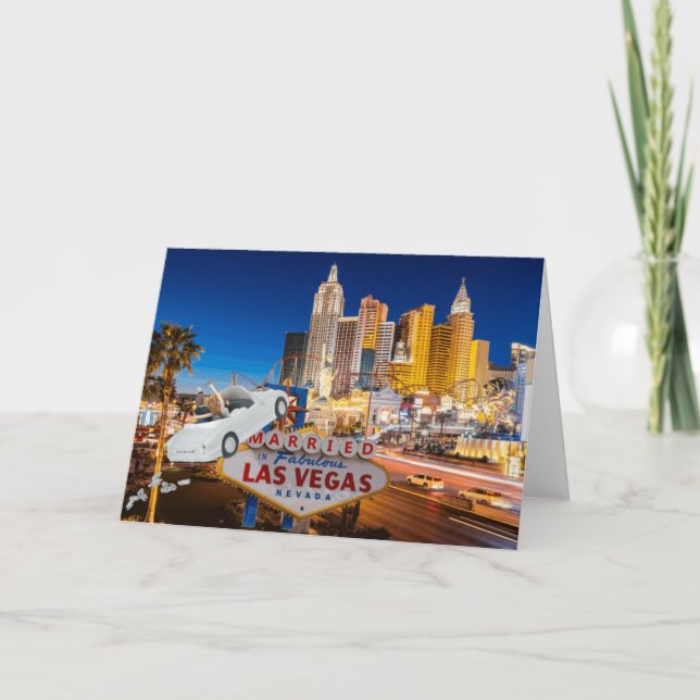 Gift i Las Vegas Card Tack Kort (Framsida)