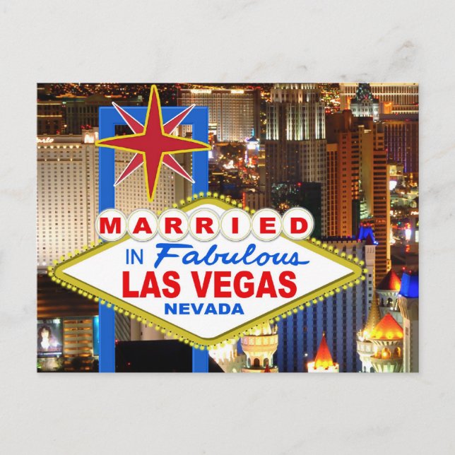 Gift i LAS VEGAS Postkort Vykort (Framsida)
