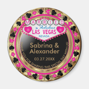 Gift i Las Vegas - Tack - Rosa Magnet