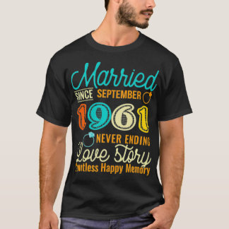 Gift i september 1961 Kärlek 1960 Bröllop Ann T Shirt