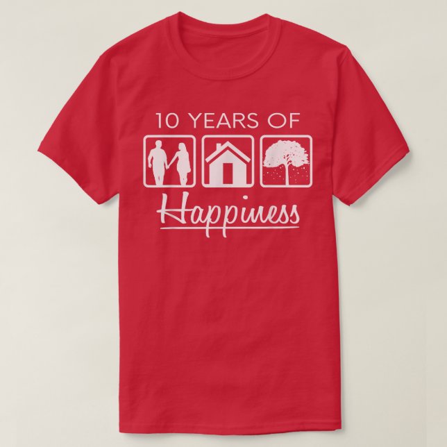 Gift i tio år i tionde Bröllop1483 T Shirt (Design framsida)