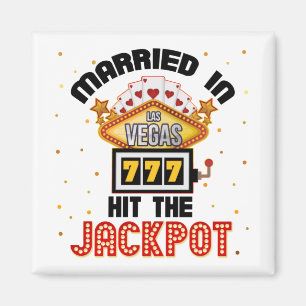 Gift i Vegas Jackpot Casino Bröllop par  Magnet